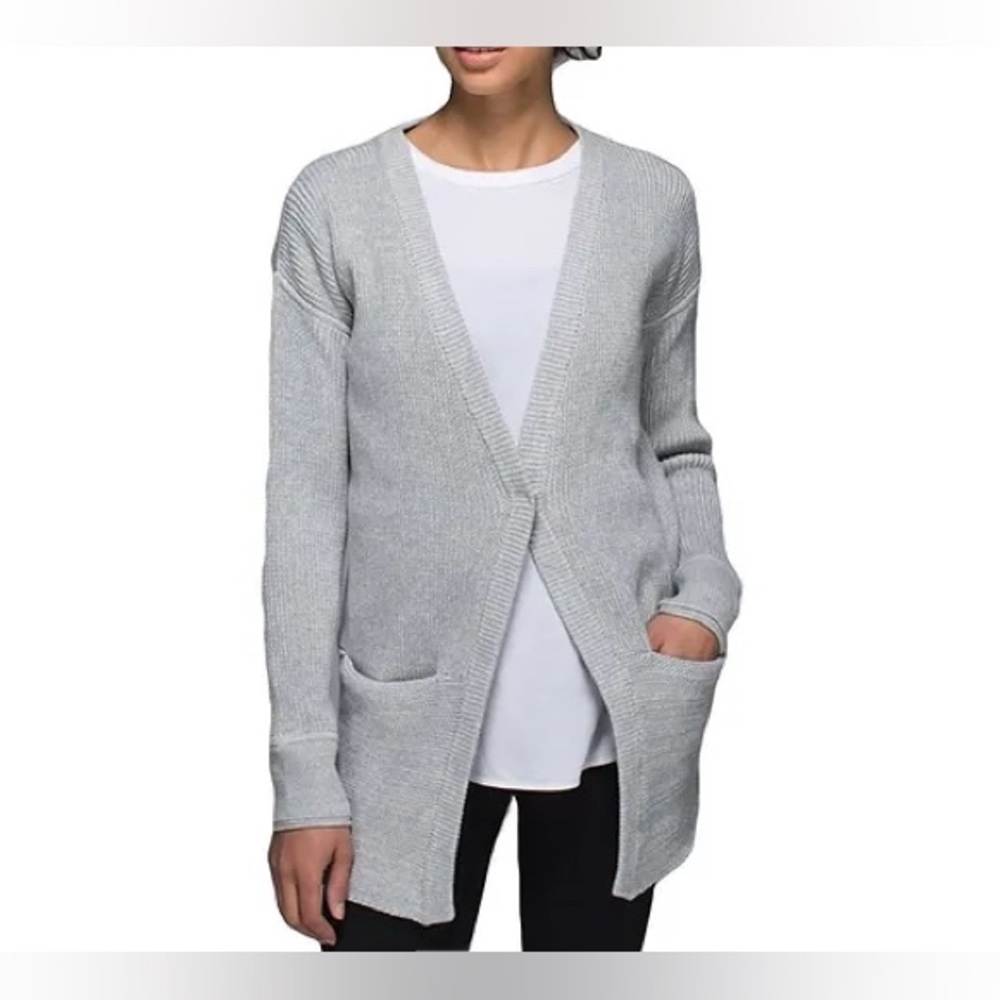 Lululemon Heather gray oversized cardigan